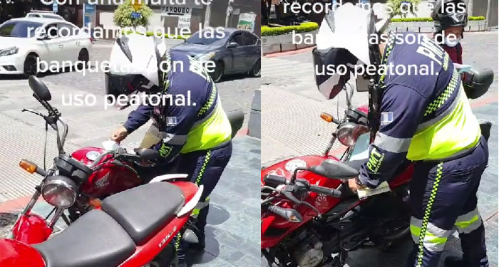 PMT coloca multas en zona 10 a motoristas parqueados en las banquetas (Video)