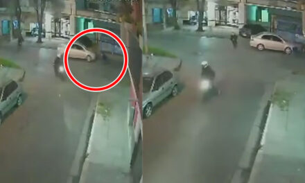Hombre Observó un asalto y atropelló al delincuente (Video)
