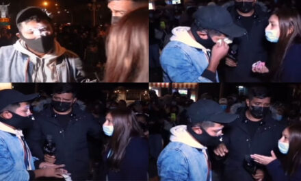 Hombre encuentra a su novia con otro hombre en una fiesta y la mujer no acepta su culpa (Video)