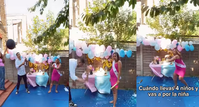 Madre pierde el control al conocer el género de su bebé y le pega al padre (Video)