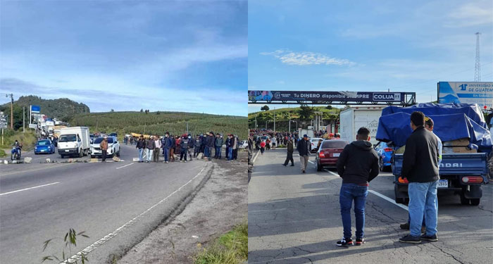 Ruta Interamericana se encuentra bloqueada tras conflicto armado en Ixtahuacán y Sololá