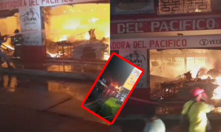Incendio de grandes proporciones consume varios negocios en Retalhuleu (Video)