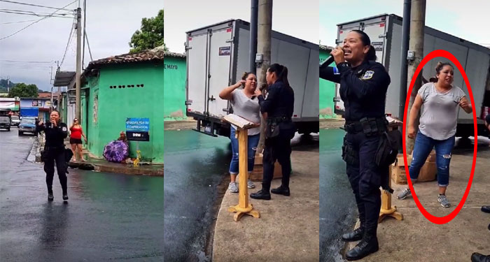 Momento en que Policía predica la palabra de Dios y es interrumpida por una mujer (Video)