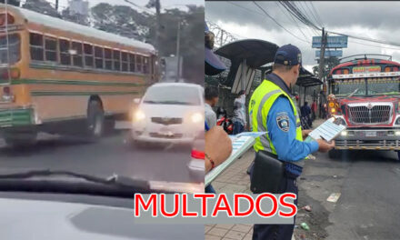 Autoridades ponen fuertes multas a buses por transitas contra la vía en Mixco (Video)