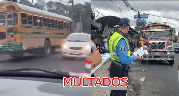 Autoridades ponen fuertes multas a buses por transitas contra la vía en Mixco (Video)