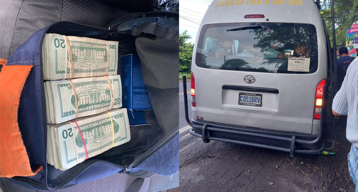 Anciano viajaba como pasajero y es sorprendido con un fardo de dinero en una mochila
