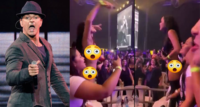 “DE NUEVO” Momento en que fan de Ricardo Arjona se quita toda la ropa en pleno concierto (Video)