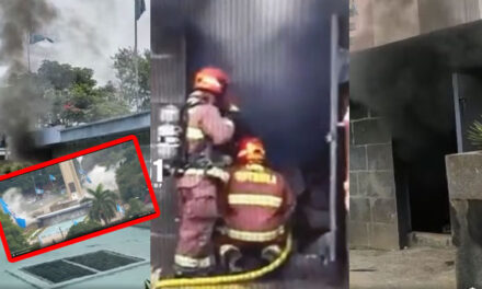 ¡URGENTE! Reportan fuerte incendio en la Plaza el Obelisco (Video)