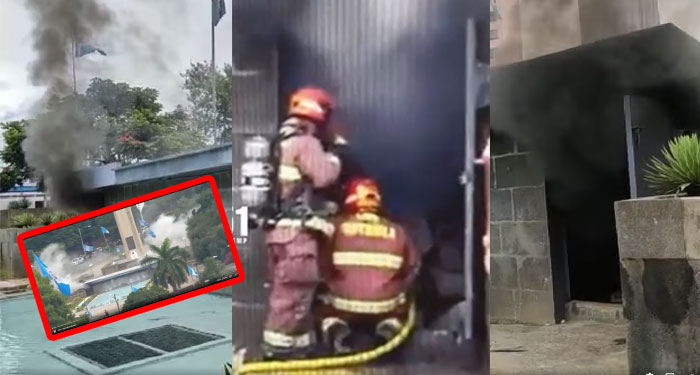 ¡URGENTE! Reportan fuerte incendio en la Plaza el Obelisco (Video)