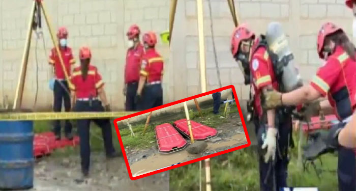 MIXCO: Bomberos extraen un cadáver de un pozo en estado de descomposición (Video)