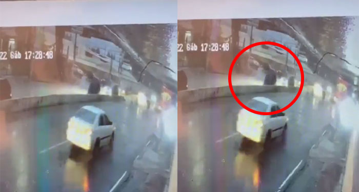 Difunden video del primer carro de color negro que cae en hundimiento de Villa Nueva