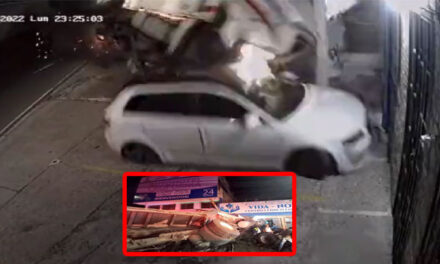 Cámara de seguridad capta el momento del accidente de tráiler en Villa Nueva (Video)