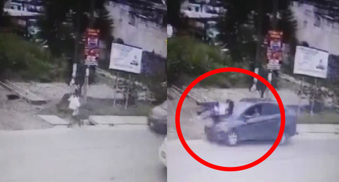 Momento exacto en que vehículo le pasa las llantas encima a dos mujeres (Video)