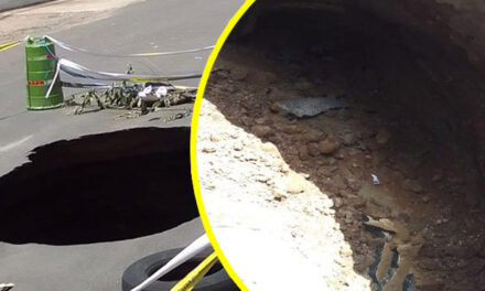 ¡AHORA! Se forma enorme agujero de gran magnitud en la zona 4 de Mixco