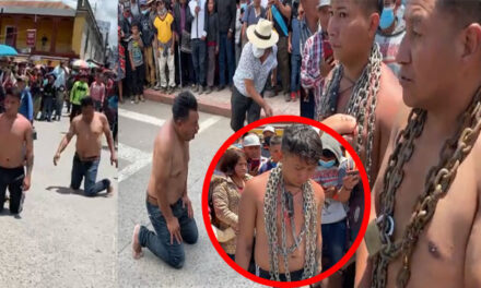 Presuntos delincuentes reciben castigo maya en parque de Santa Cruz del Quiché (Video)
