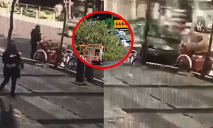 Momento en que autobús le pasa las llantas encima a un vendedor ambulante (Video)