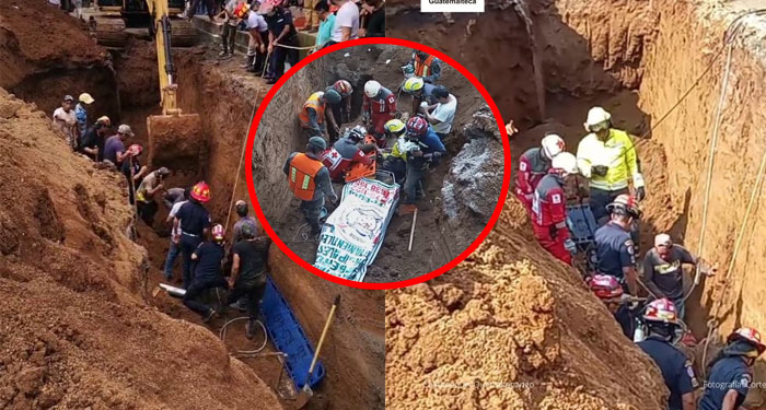 Bomberos fueron alertados tras quedarse tres personas soterradas en Coatepeque
