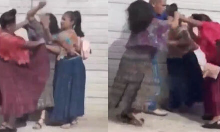 Momento en que tres mujeres se van a los golpes supuestamente por el amor de un hombre (Video)