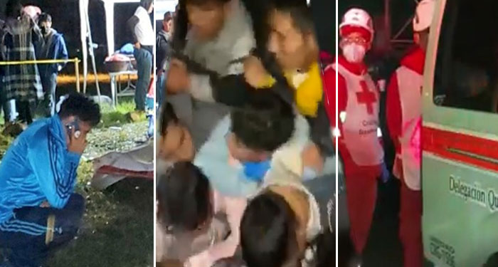 Momento exacto de la avalancha humana que deja 9 personas muertas en Xelafer (Video)