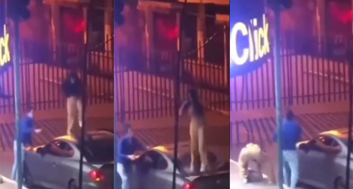 Momento en que una mujer encuentra a su pareja con la amante en pleno acto y destruye el carro (Video)