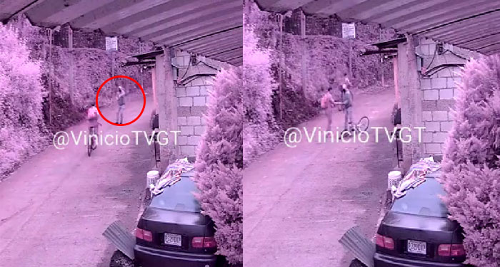 Momento en que ladrón le roba sus pertenencias a un ciclista (Video)