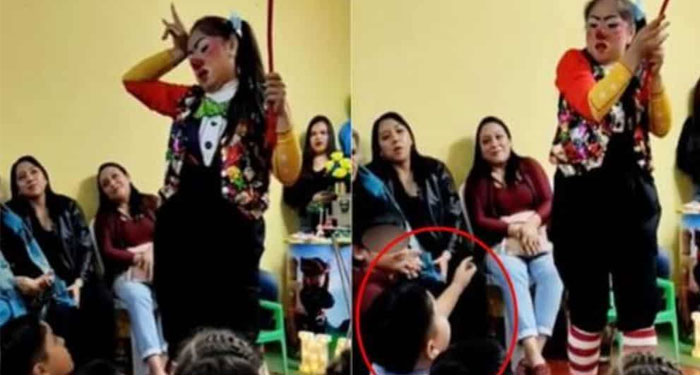 Niño confiesa la infidelidad de su padre durante una fiesta de cumpleaños (Video)