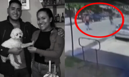 Momento en que un hombre asesina a balazos a su expareja por celos (Video)