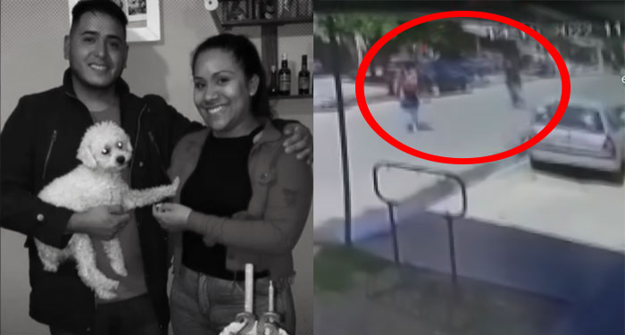 Momento en que un hombre asesina a balazos a su expareja por celos (Video)