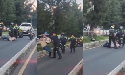 ¡URGENTE! Momento en que PMT le da tremenda golpiza a un hombre (Video)