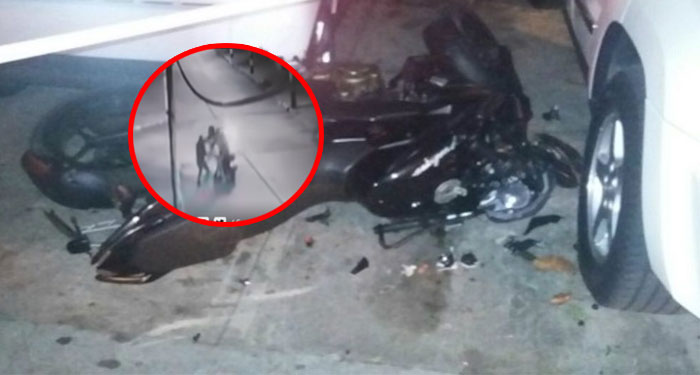 Momento en que peatón mata a balazos a motoladrones tras intento de asalto (Video)