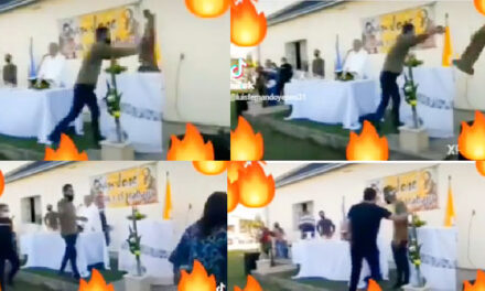 Supuesto Pastor entra a una Iglesia Católica y tira a la basura a la virgen (Video)