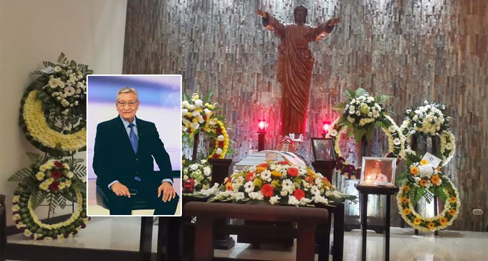 En este lugar velan los restos del periodista y presentador Francisco Olmedo