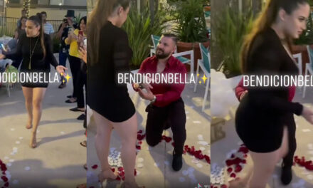 Hombre le pide matrimonio a su novia y ella lo rechaza frente a sus amigos (Video)