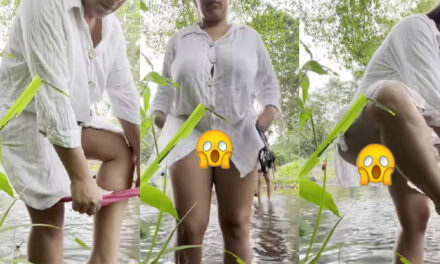 Una mujer se vuelve viral al quitarse la ropa interior en plena transmisión en vivo (Video)