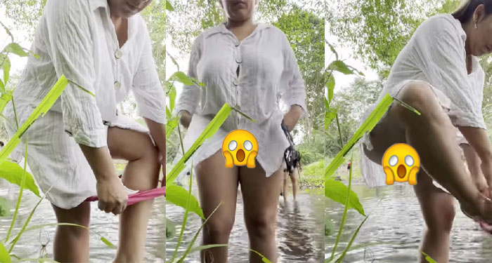Una mujer se vuelve viral al quitarse la ropa interior en plena transmisión en vivo (Video)