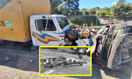 Camión de la basura se queda sin frenos y destruye varios vehículos (Video)