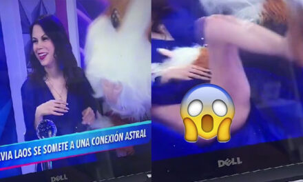 Conductora de televisión pierde el control y enseña de más en medio del programa en vivo (Video)