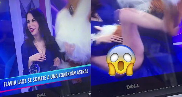 Conductora de televisión pierde el control y enseña de más en medio del programa en vivo (Video)