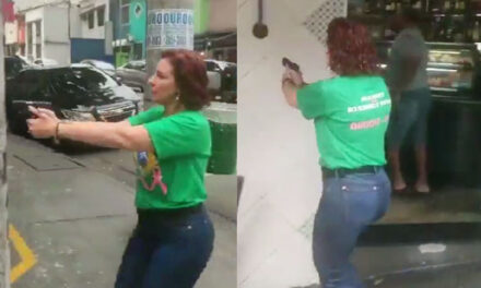Con arma en mano Diputada brasileña amenaza a simpatizantes de Lula da Silva (Video)