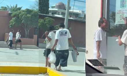 Joven amarra a su novio con un cinturón en el cuello y se lo lleva al súper a pasear (Video)