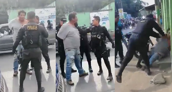 ¿Podrían ir a la cárcel? Buscan a agentes de la PNC que golpearon a un hombre
