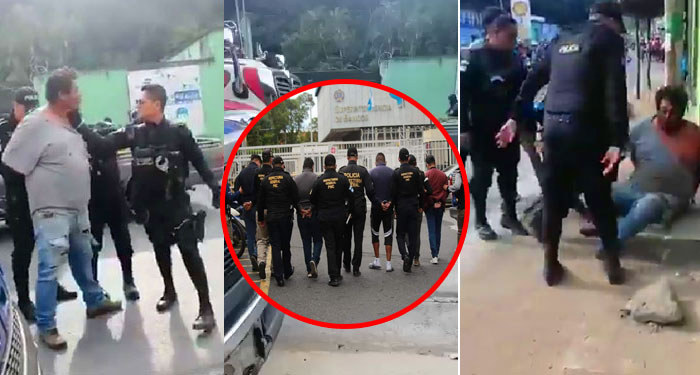 Agentes de la PNC que golpearon a vendedor de piña son enviados a prisión (Video)