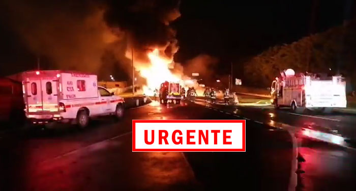 ¡URGENTE! Cisterna se incendia en la autopista de Palín Escuintla (Video)