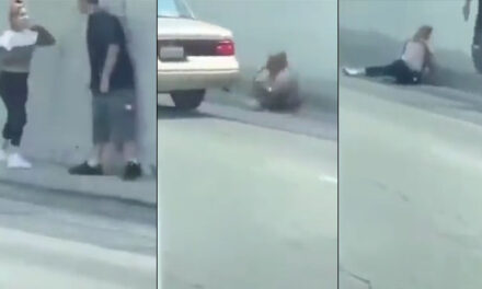 Momento en que mujer es atropellada cuando peleaba con su novio por celos (Video)