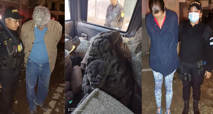 Pareja de Estadounidenses capturados cuando transportaban 165 piezas arqueológicas