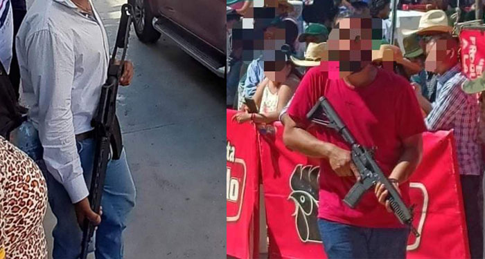 Hombre armados se pasean en los desfiles hípicos e internautas piden a PNC que haga algo