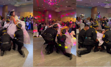 Momento exacto en que chambelanes dejan caer a quinceañera en varias ocasiones (Video)