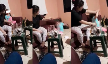 Madre en estado de ebriedad golpea brutalmente a su hija y vecinos la denuncian (Video)