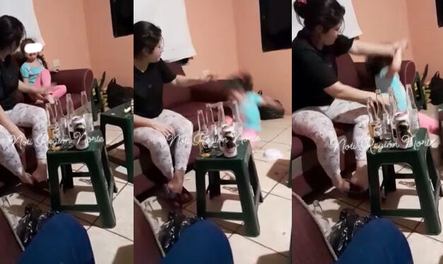 Madre en estado de ebriedad golpea brutalmente a su hija y vecinos la denuncian (Video)