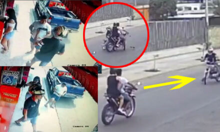 Sicario asaltó a una pareja, metros más adelante impacta con un motorista y muere (Video)